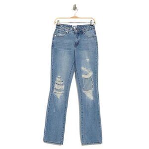 ABOUND Bnwot Blue "Losse Straight" Jeans New Relaxed Distressed